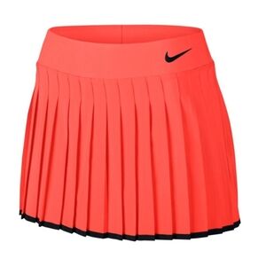 Nike, Victory Court Pleated Hyper Orange Skirt Skort Tennis Preppy Size Large